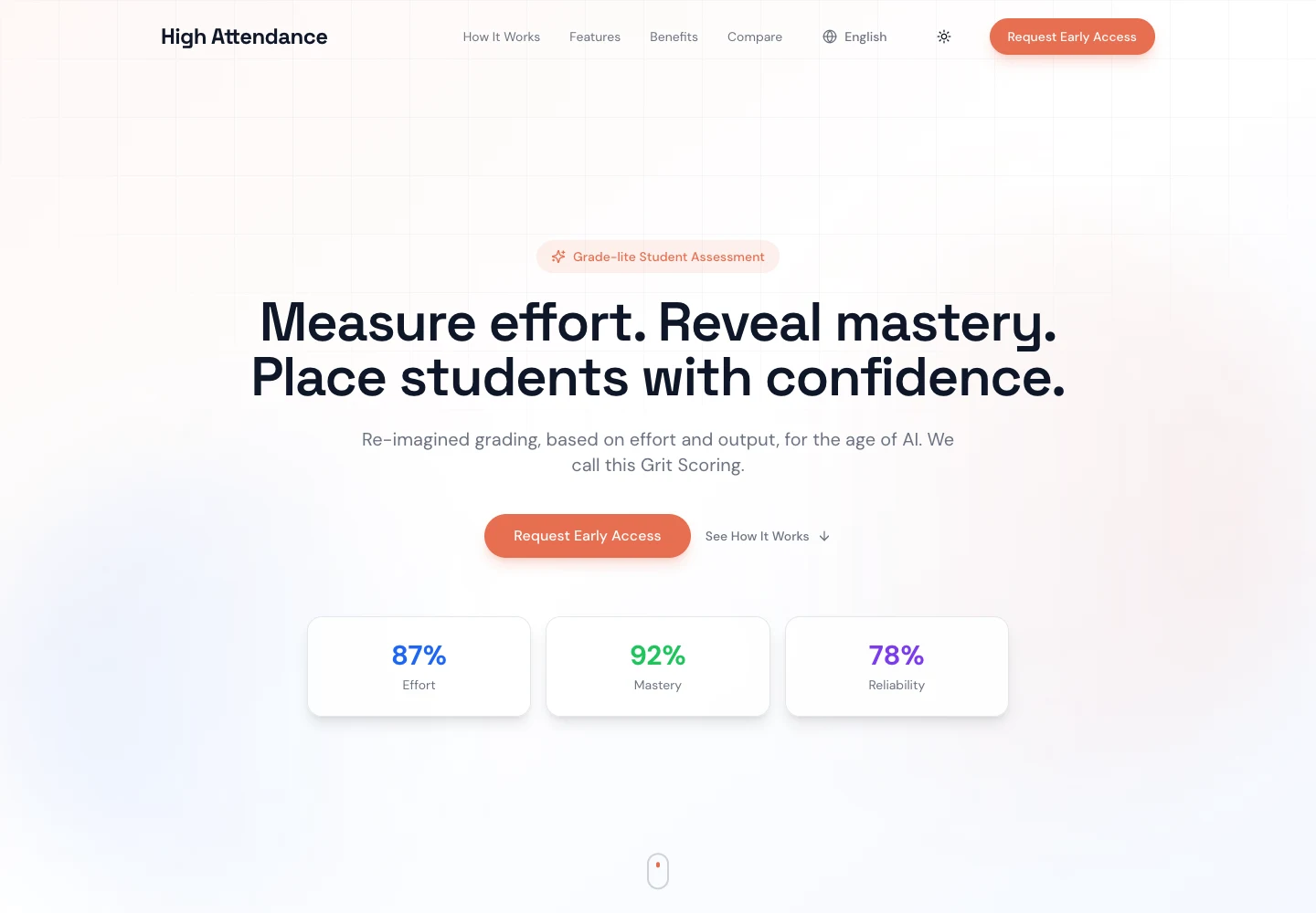 High Attendance software interface